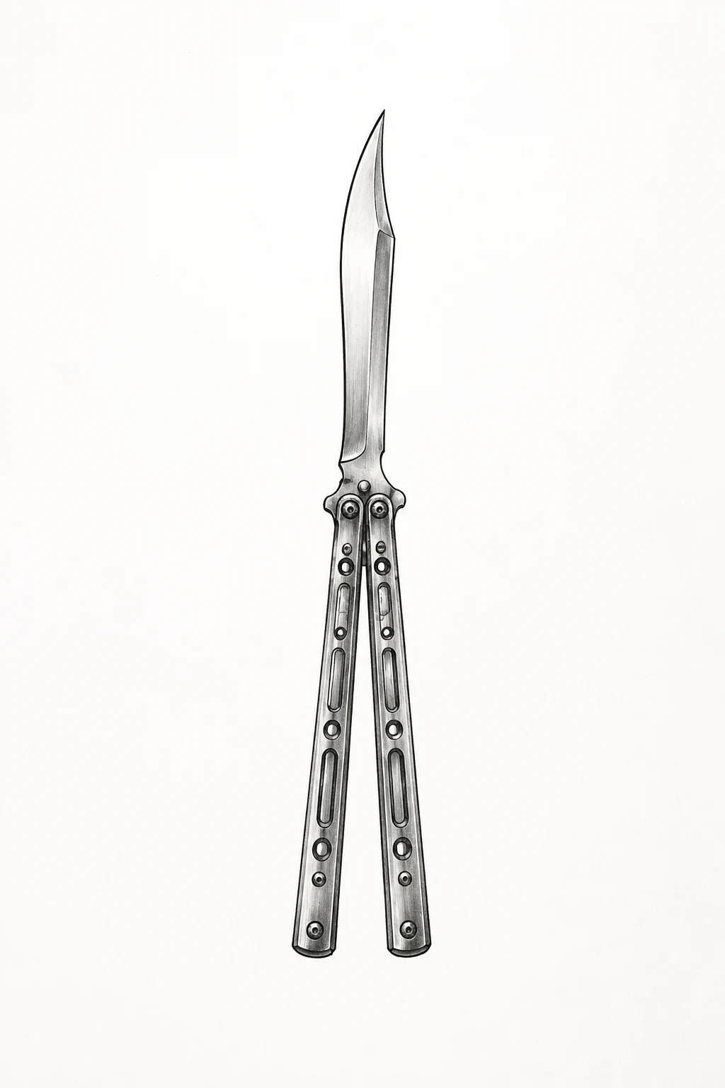 Minimal Butterfly Knife Tattoo — butterfly knife tattoo style outfit