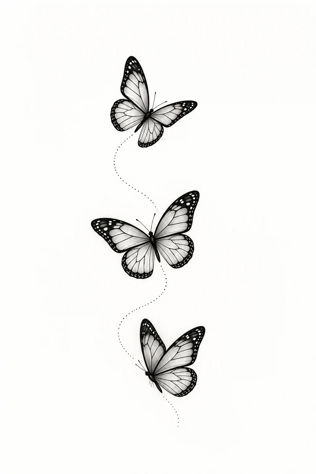 Minimal Butterfly Trio — butterfly leg tattoo style outfit