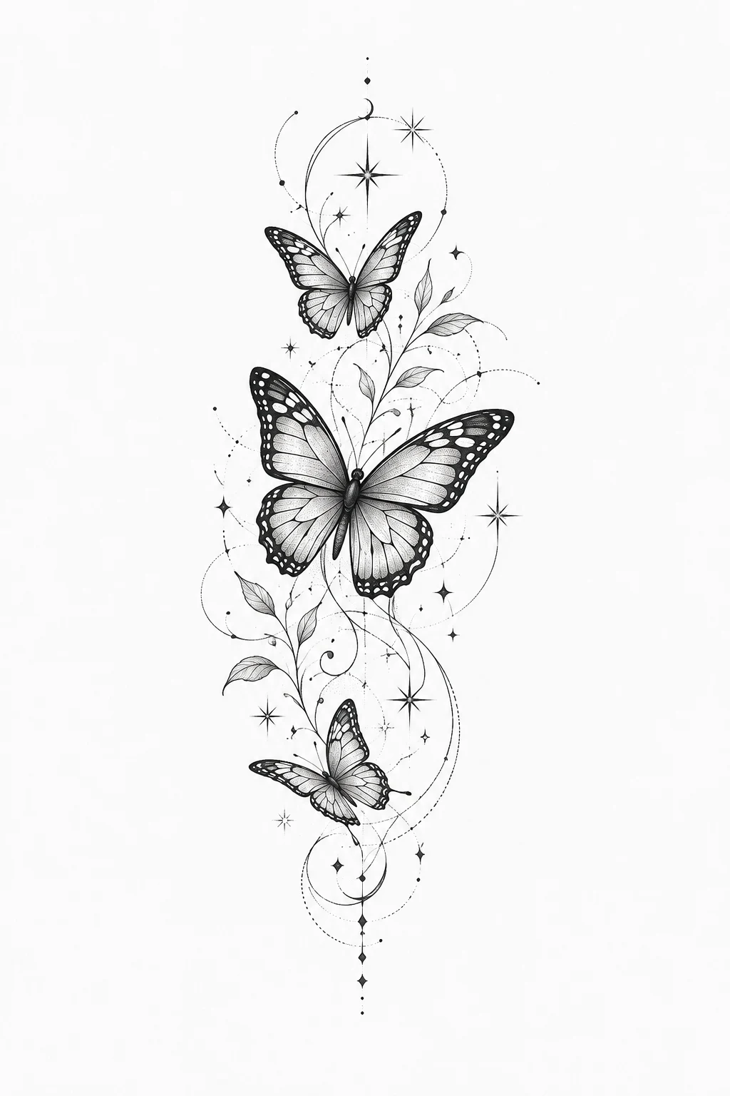Butterfly Leg Tattoo Stencil Style — butterfly leg tattoo style outfit