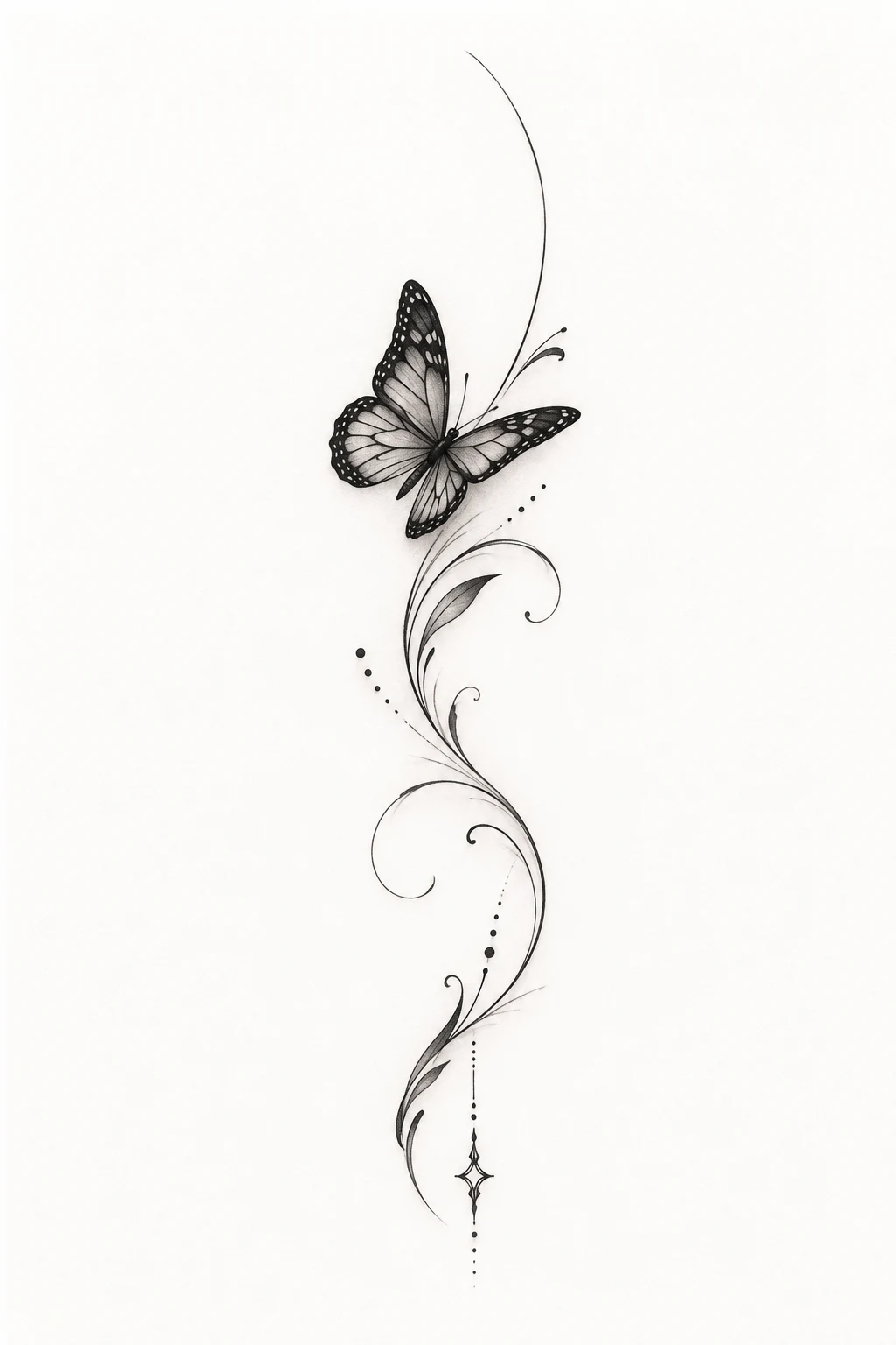 Small Butterfly Behind the Ear and Neck — butterfly neck tattoo style outfit