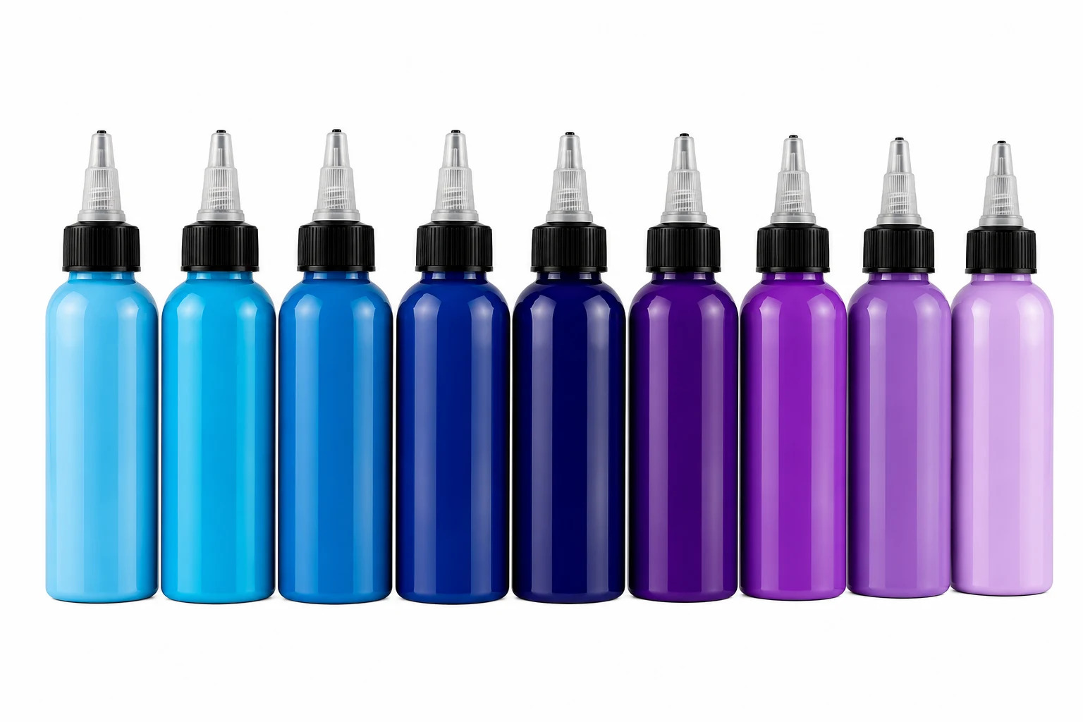 Dynamic Color Tattoo Ink Set, Blue and Purple Shades