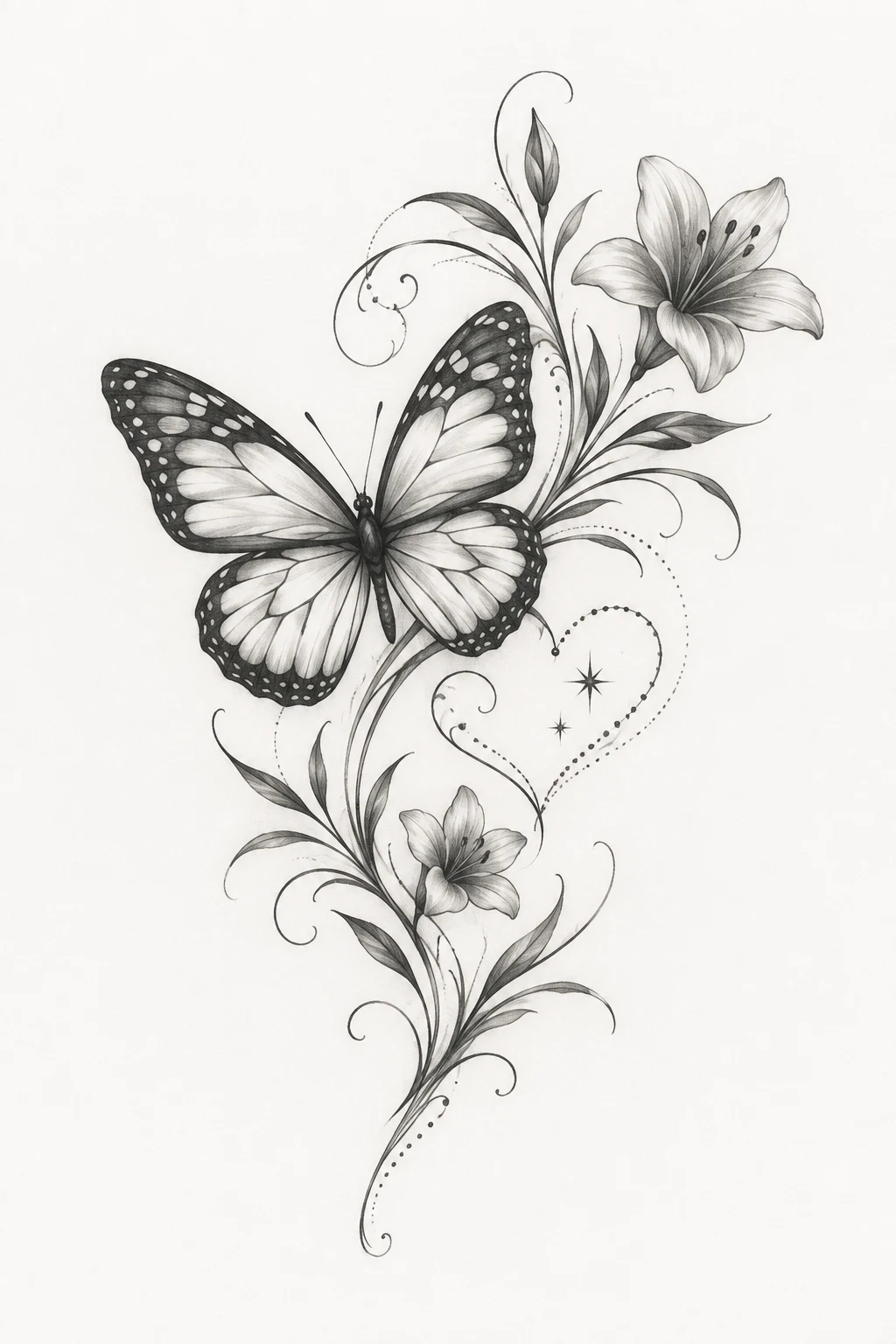 Memorial Butterfly With Initials — butterfly remembrance tattoo style outfit