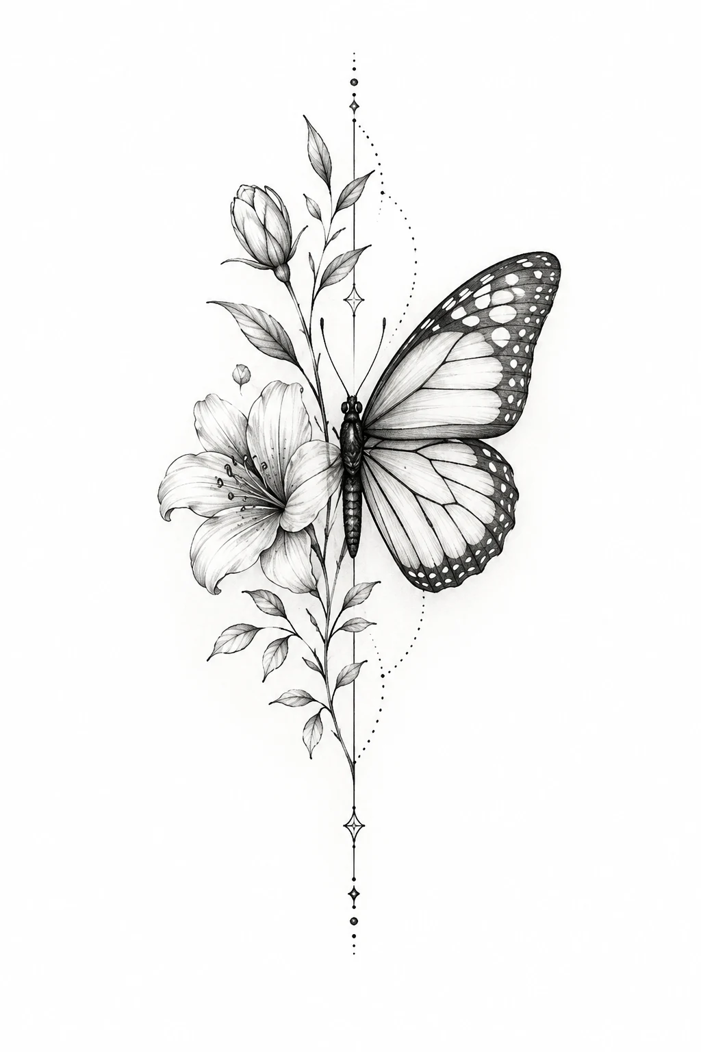 Butterfly With a Memorial Date — butterfly remembrance tattoo style outfit