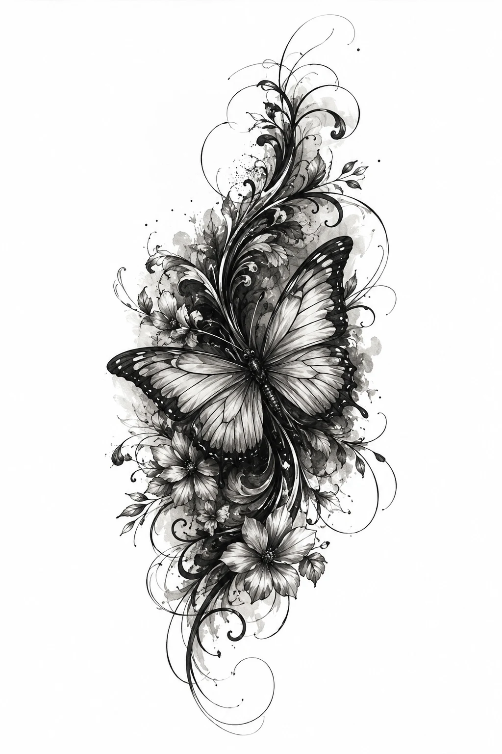 Butterfly Cover-Up Rib Tattoo — butterfly rib tattoo style outfit