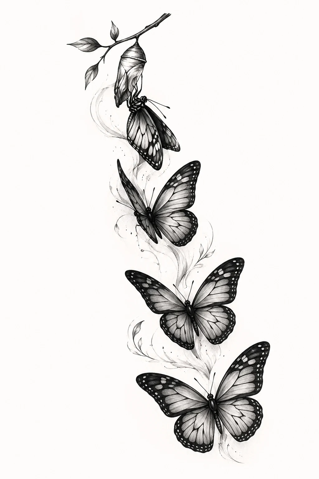 Butterfly Transformation Rib Tattoo — butterfly rib tattoo style outfit