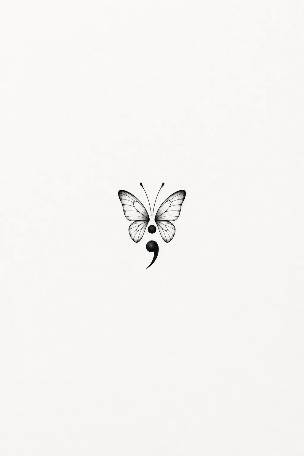 Tiny Butterfly Semicolon Tattoo — butterfly semicolon tattoo style outfit