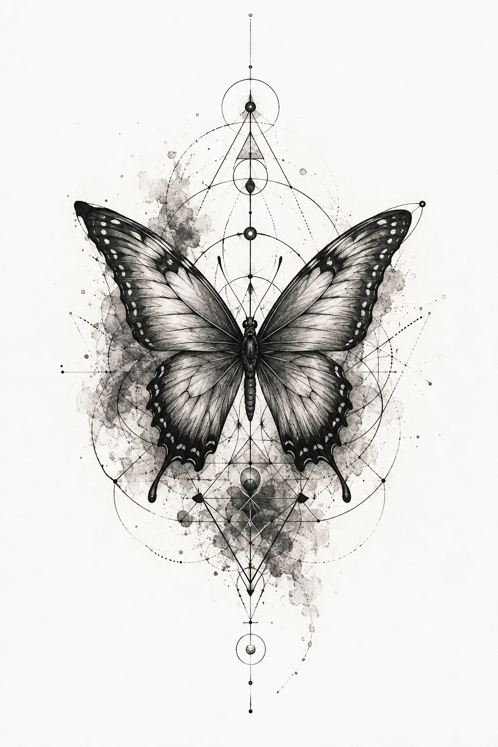 Butterfly Shoulder Tattoo for Men With Geometric Detail — butterfly shoulder tattoo style outfit