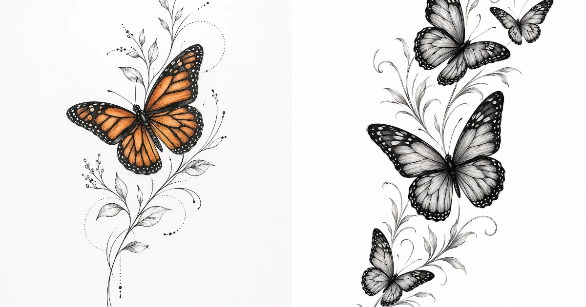 Butterfly shoulder tattoo: 10 Chic Tattoo Ideas for butterfly shoulder tattoo