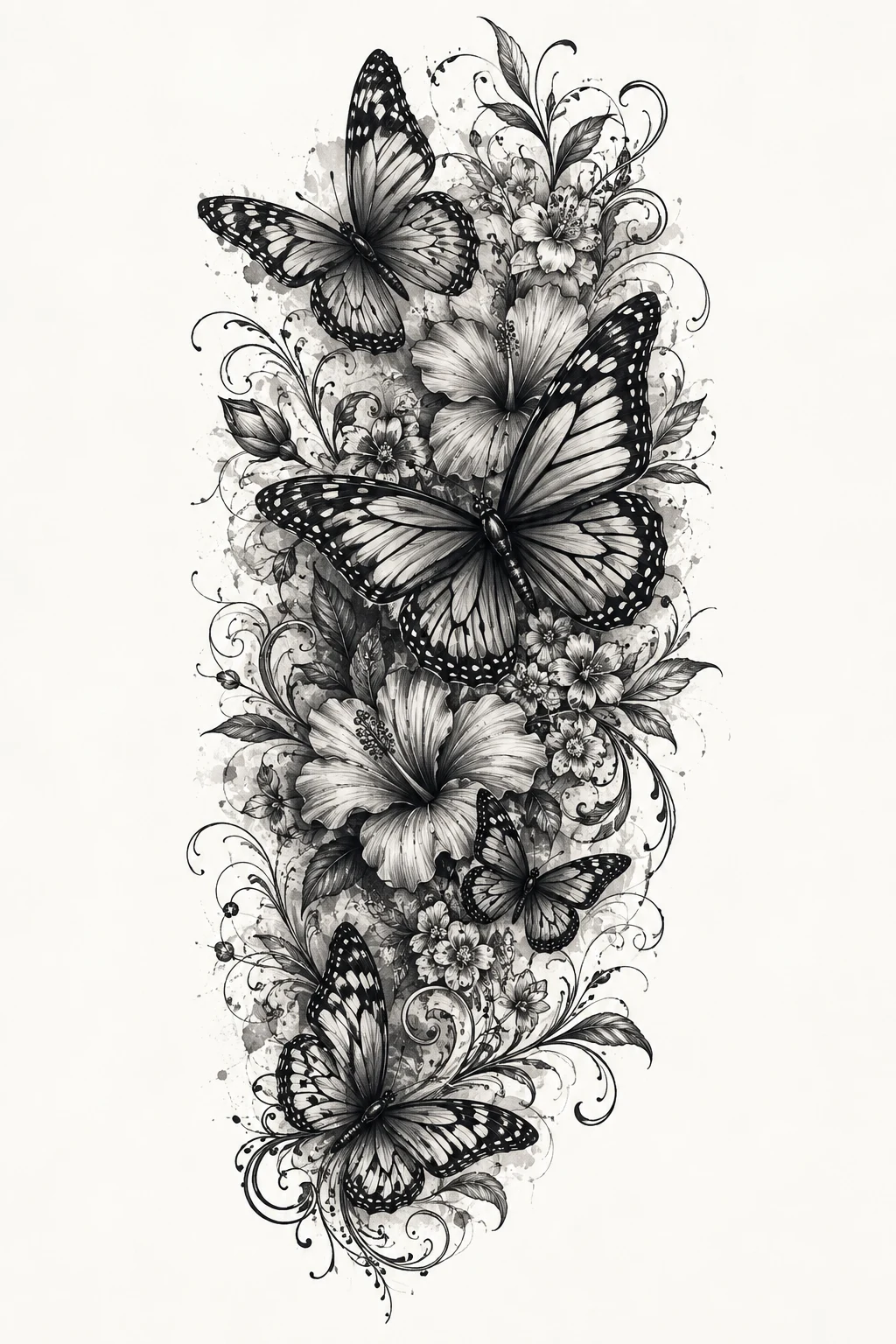 Black Girl Butterfly Sleeve Tattoo — butterfly sleeve tattoo style outfit