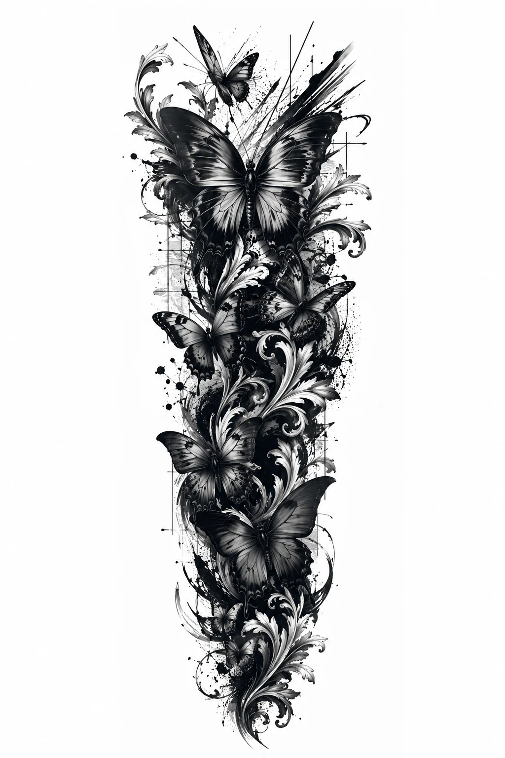 Butterfly Sleeve Tattoo for Men: Bold Blackwork — butterfly sleeve tattoo style outfit