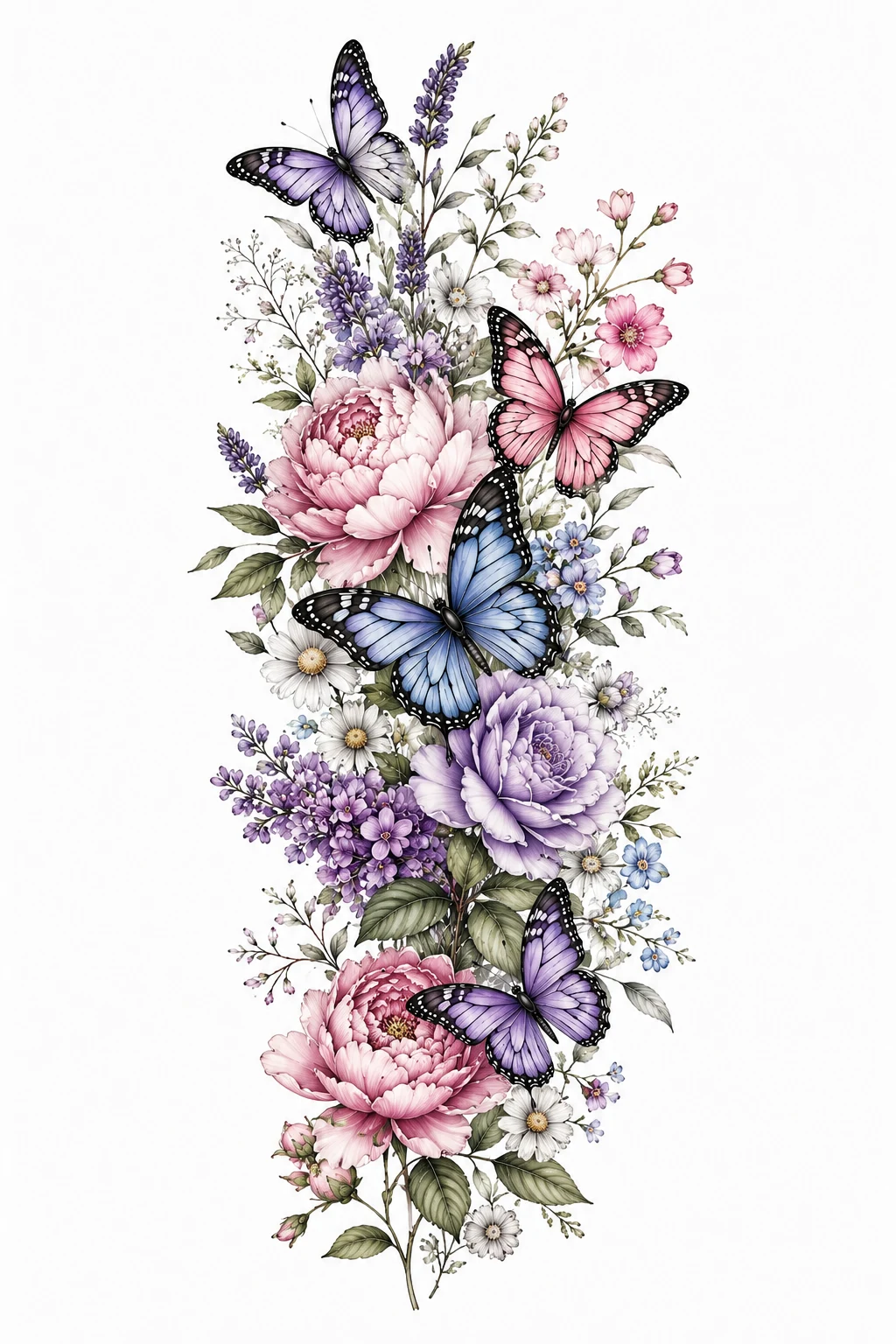 Botanical Butterfly Garden — butterfly tattoo arm style outfit