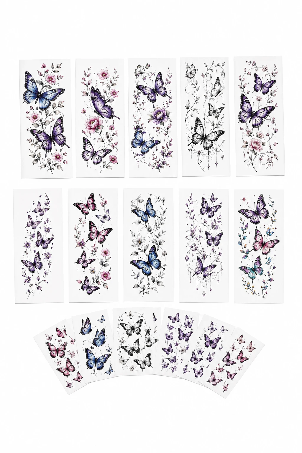 Butterluxe Premium Temporary Butterfly Tattoo Set