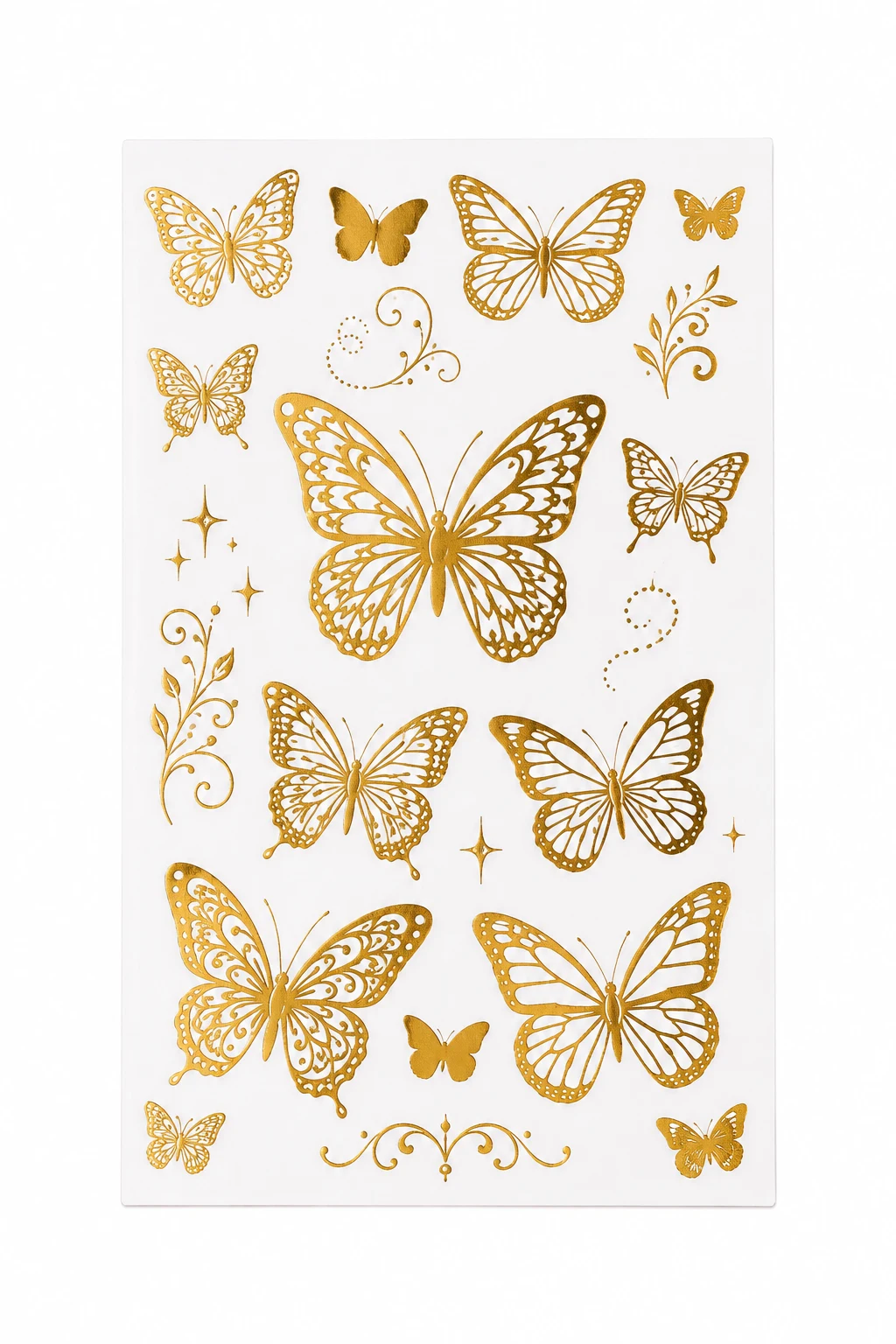 Gold Metallic Butterfly Temporary Tattoos