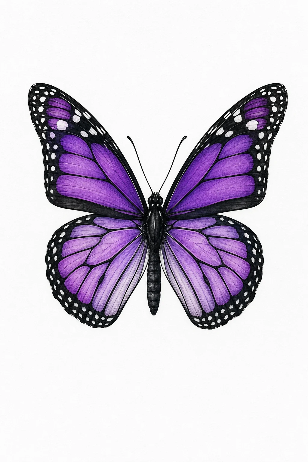Purple Monarch-Inspired Butterfly — butterfly tattoo color style outfit