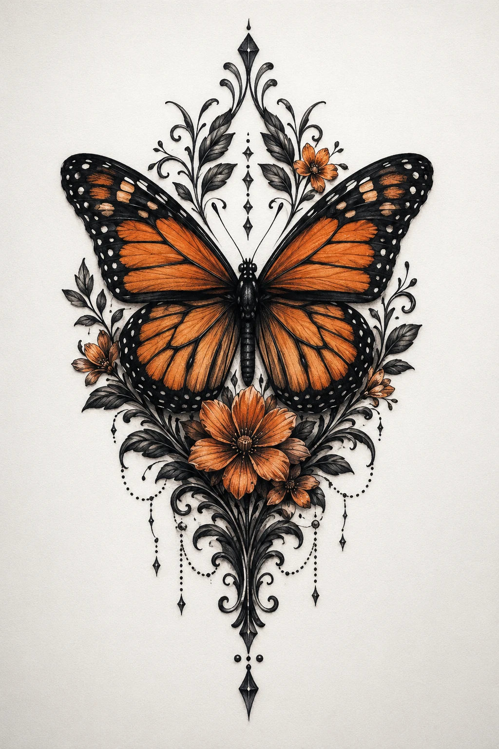 Midnight Monarch Butterfly Tattoo Cover Up — butterfly tattoo cover up style outfit
