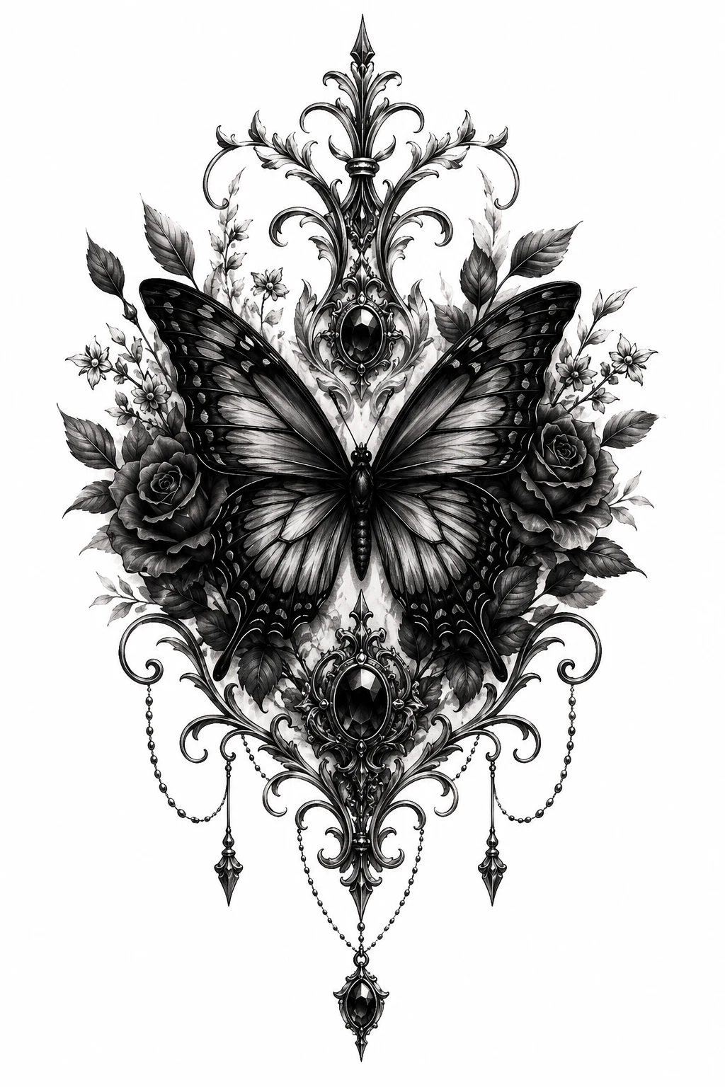 Gothic Butterfly Cover Up — butterfly tattoo cover up style outfit