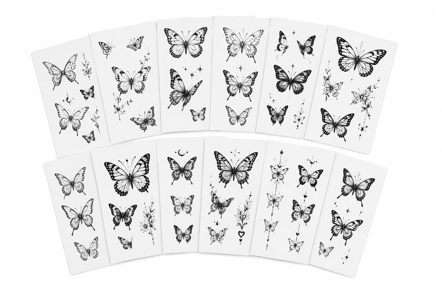 Tazimi Small Butterfly Temporary Tattoos Assorted Designs