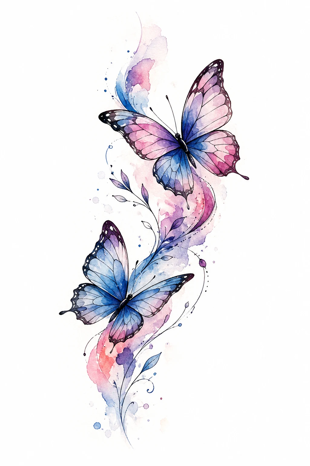 Watercolor Butterfly Tattoo Designs — butterfly tattoo designs style outfit