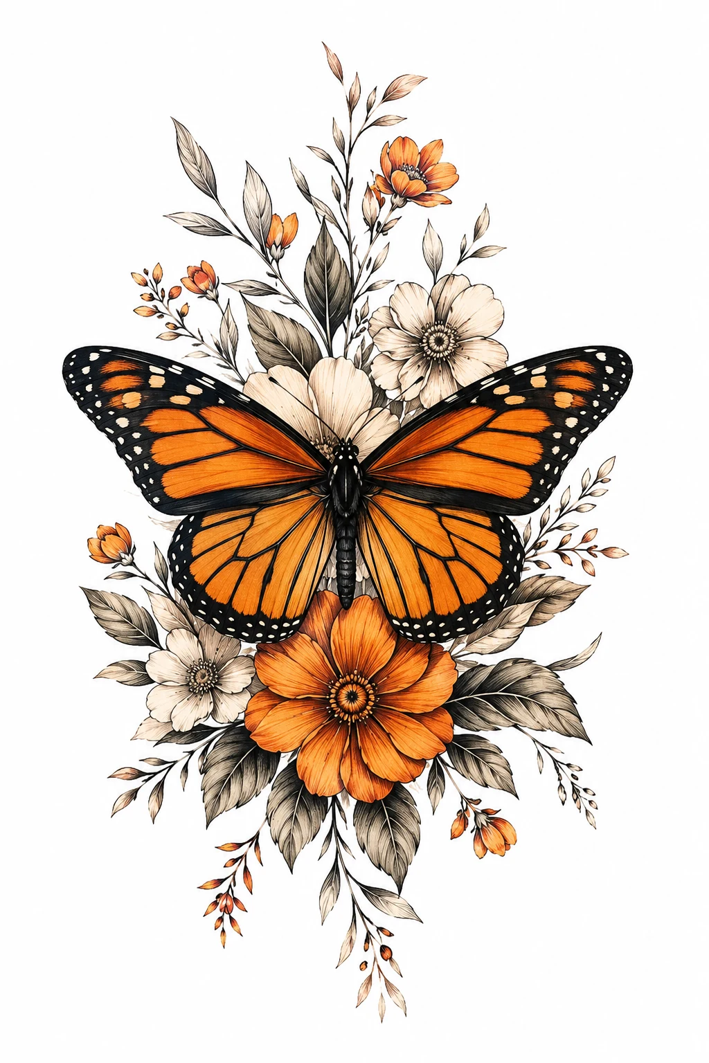 Monarch Butterfly Statement Piece — butterfly tattoo designs style outfit