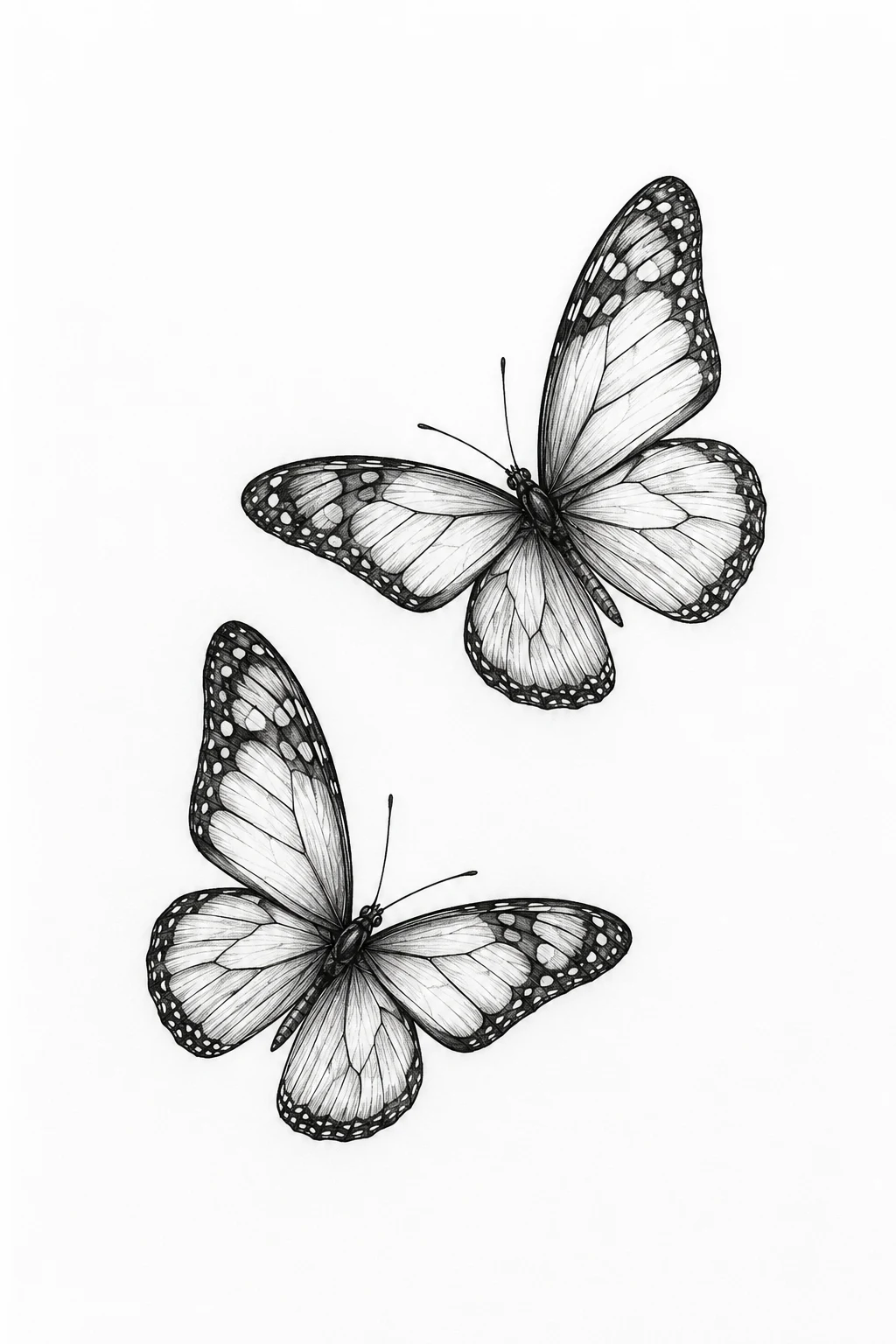 Minimalist Butterfly Pair — butterfly tattoo designs style outfit