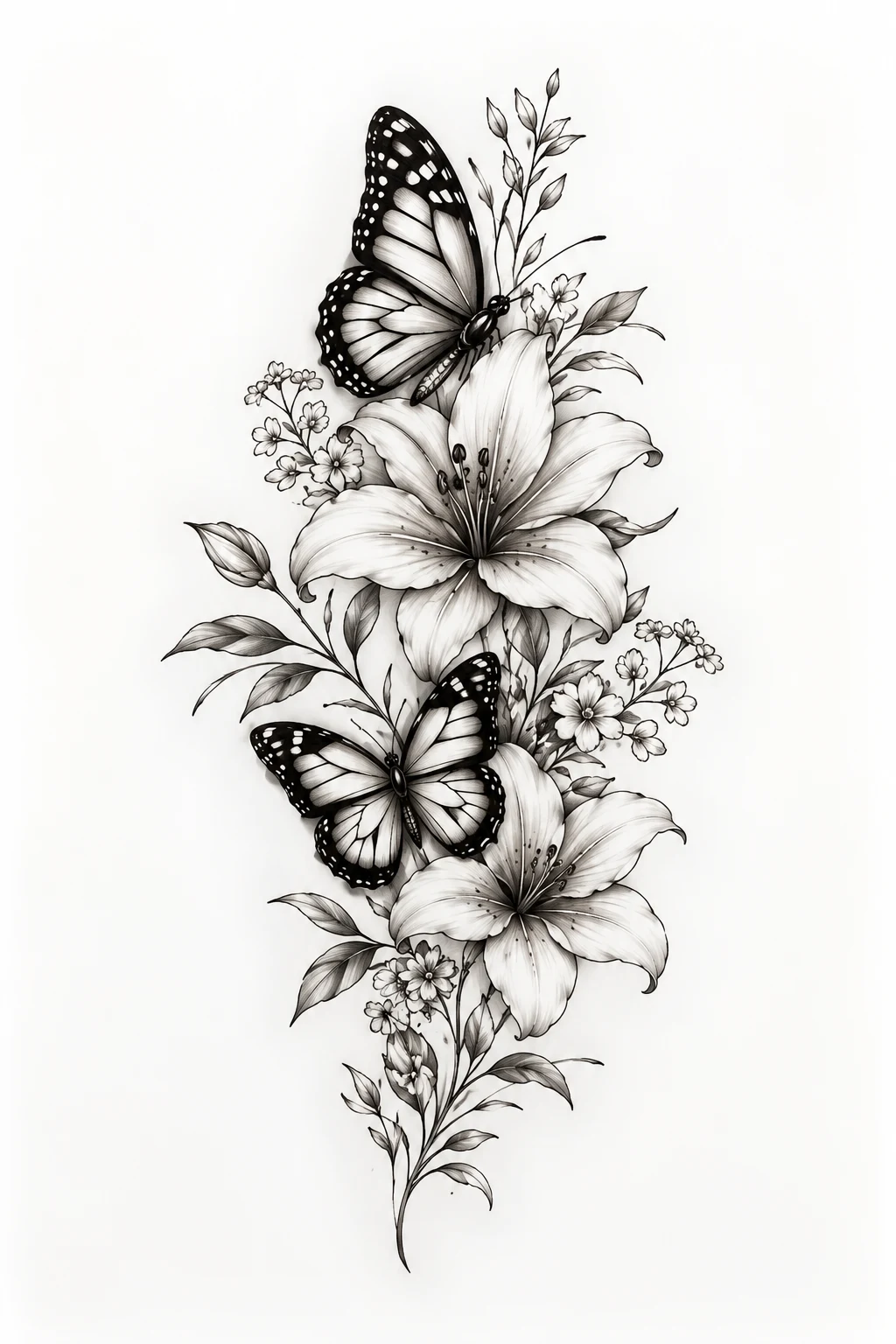 Floral Butterfly Fusion — butterfly tattoo designs style outfit