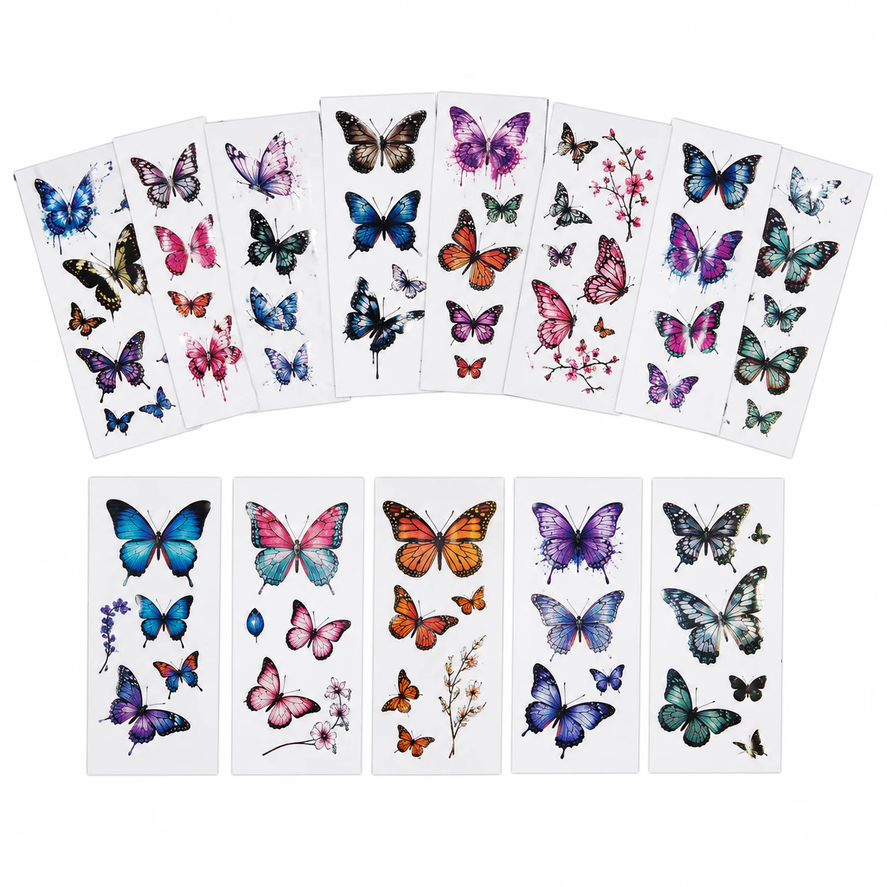 Realistic Butterfly Temporary Tattoo Set