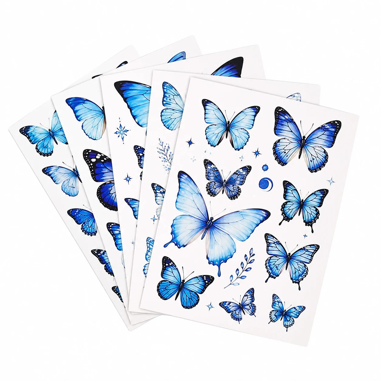Blue Butterfly Temporary Tattoo Pack
