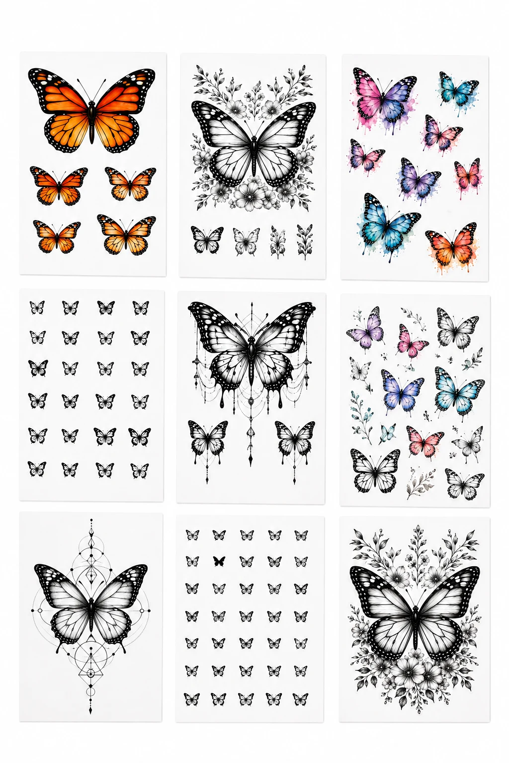 Tattify Butterfly Temporary Tattoos
