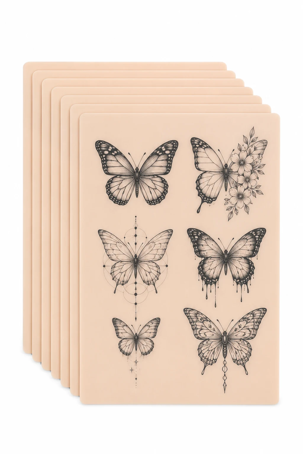 Butterfly Tattoo Practice Skin Sheets