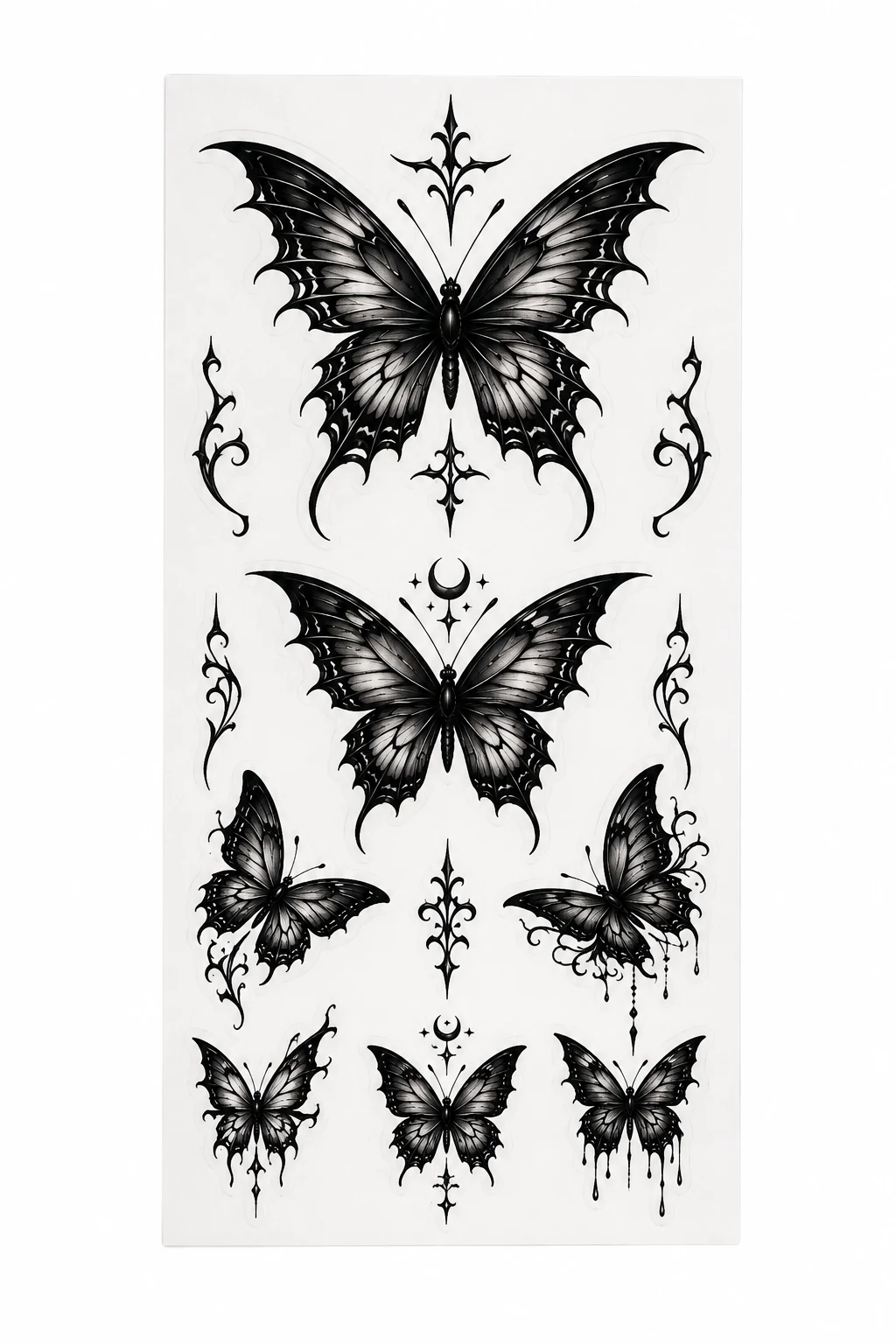 Tattify Gothic Butterfly Temporary Tattoo
