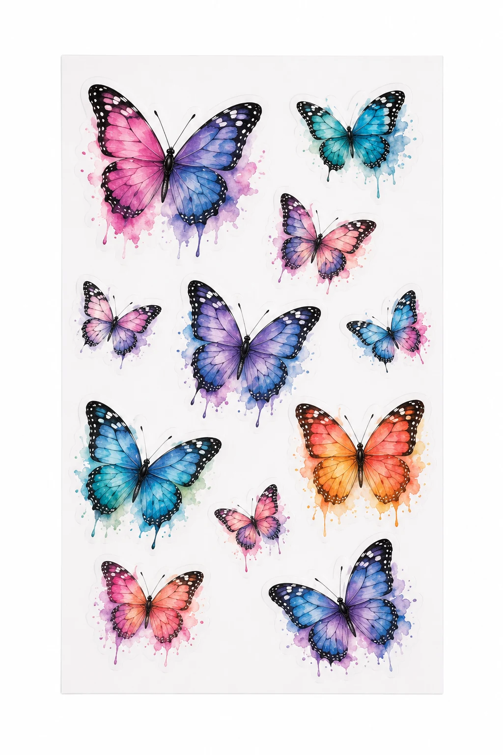 Tattify Watercolor Butterfly Temporary Tattoo