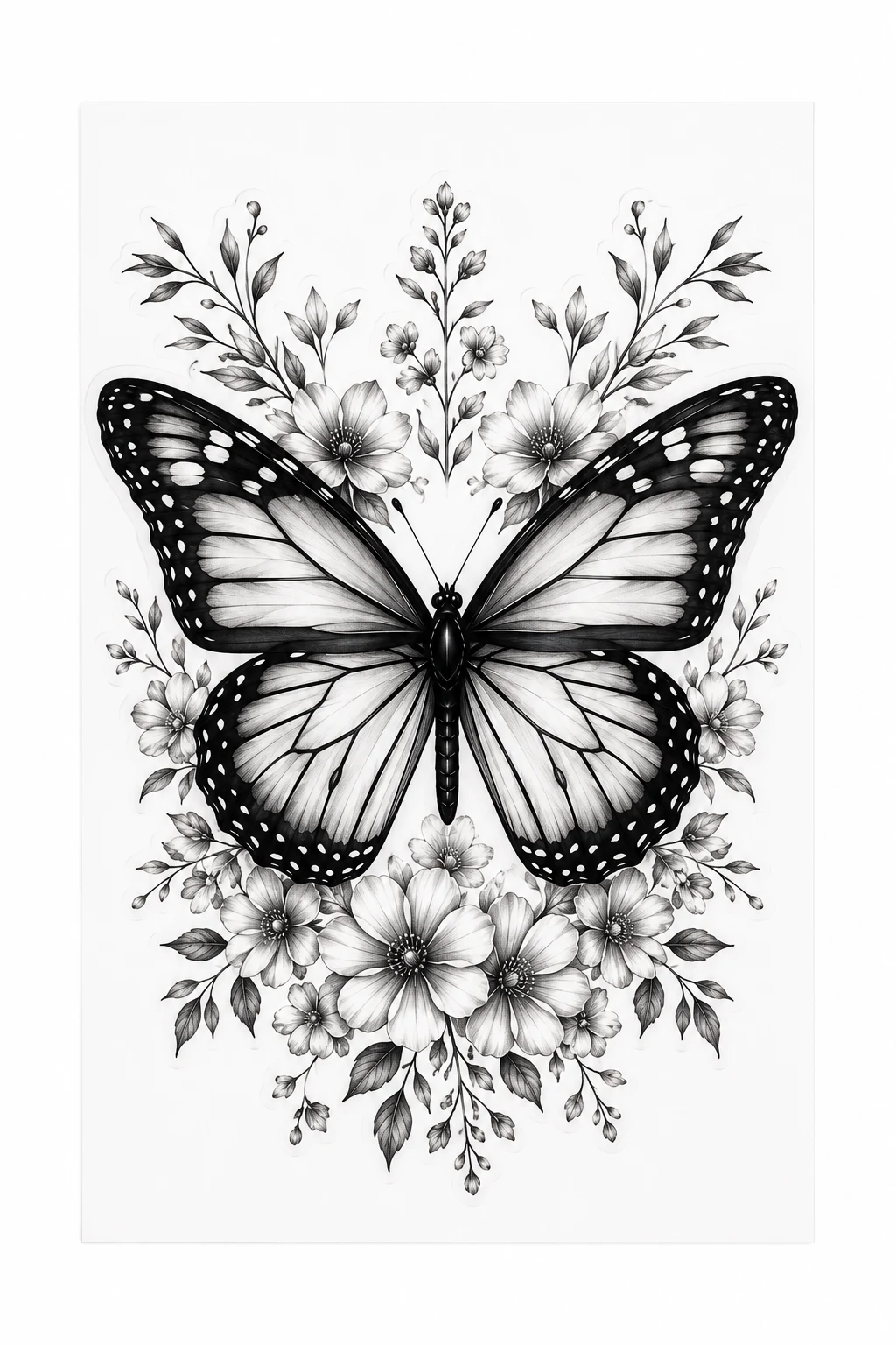 Tattify Large Butterfly Temporary Tattoo