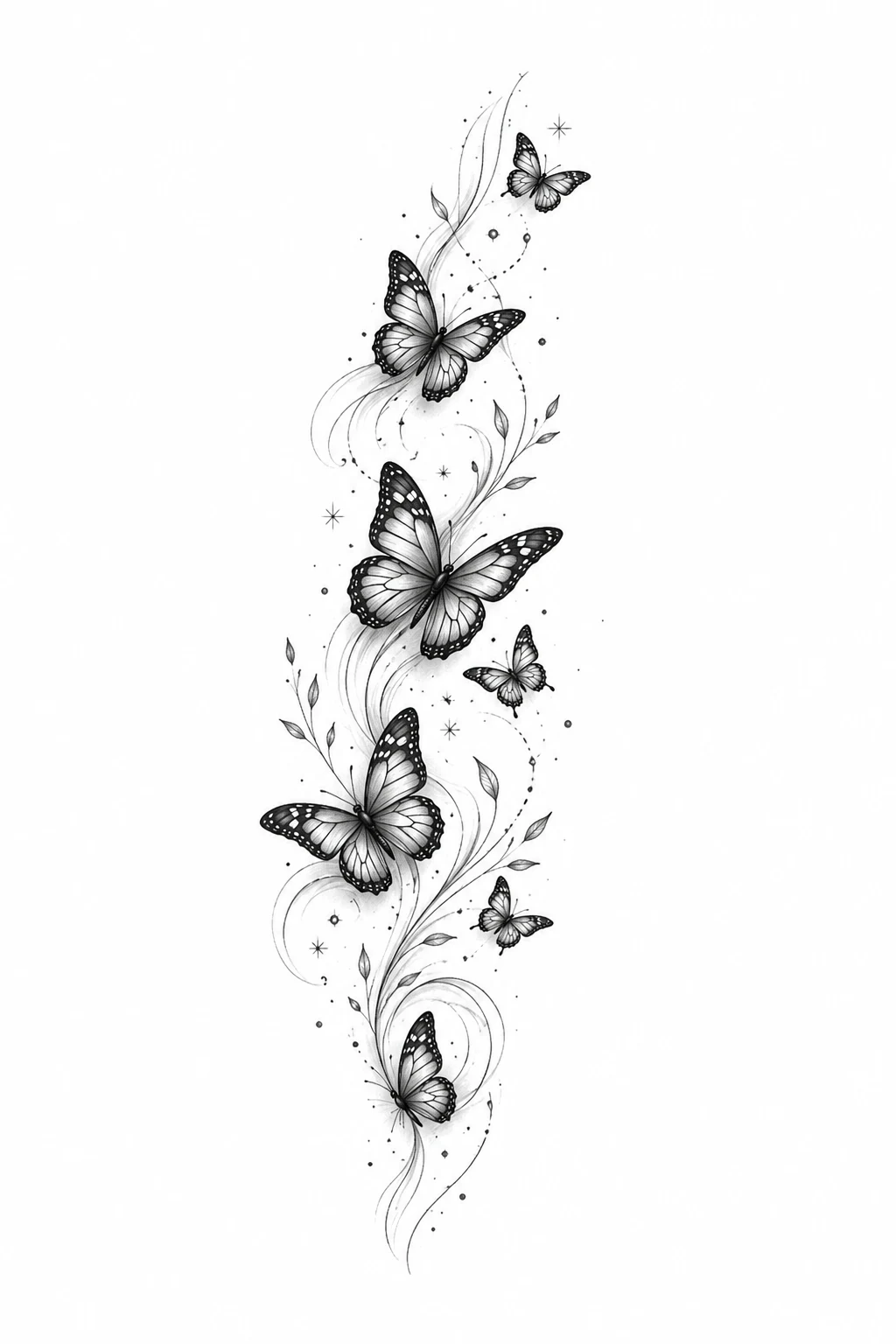 Butterfly Trail Up the Lower Leg — butterfly tattoo leg style outfit