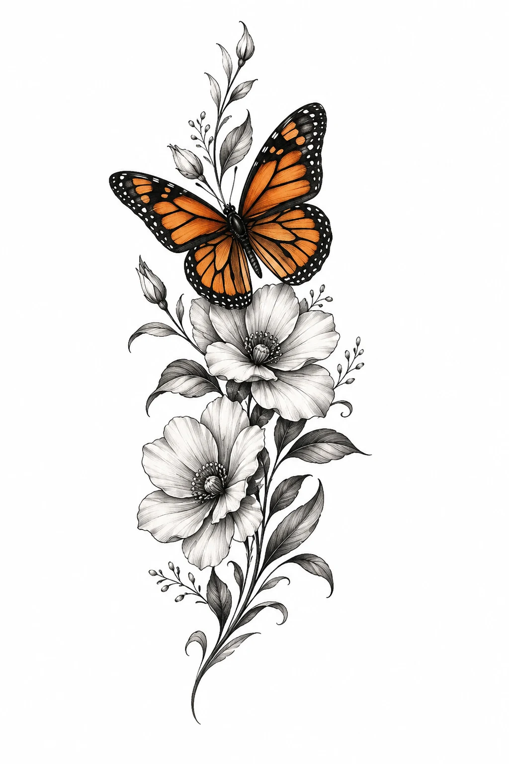 Monarch Butterfly Tattoo Leg — butterfly tattoo leg style outfit
