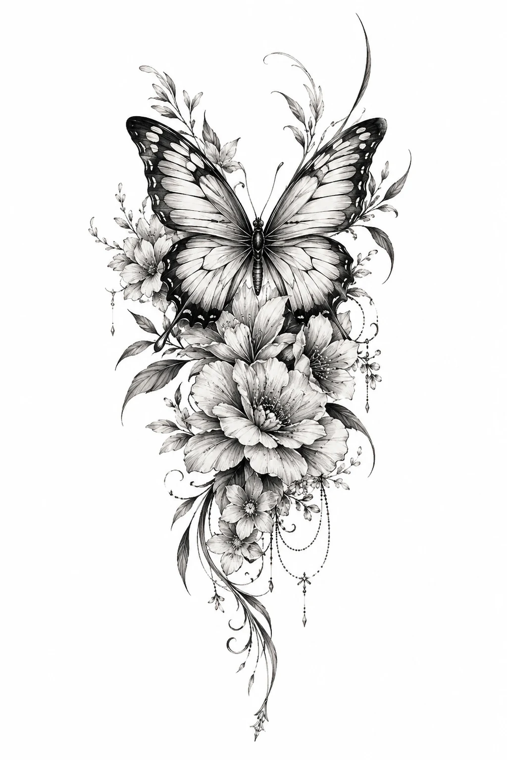 Butterfly Tattoo Thigh Statement Piece — butterfly tattoo leg style outfit