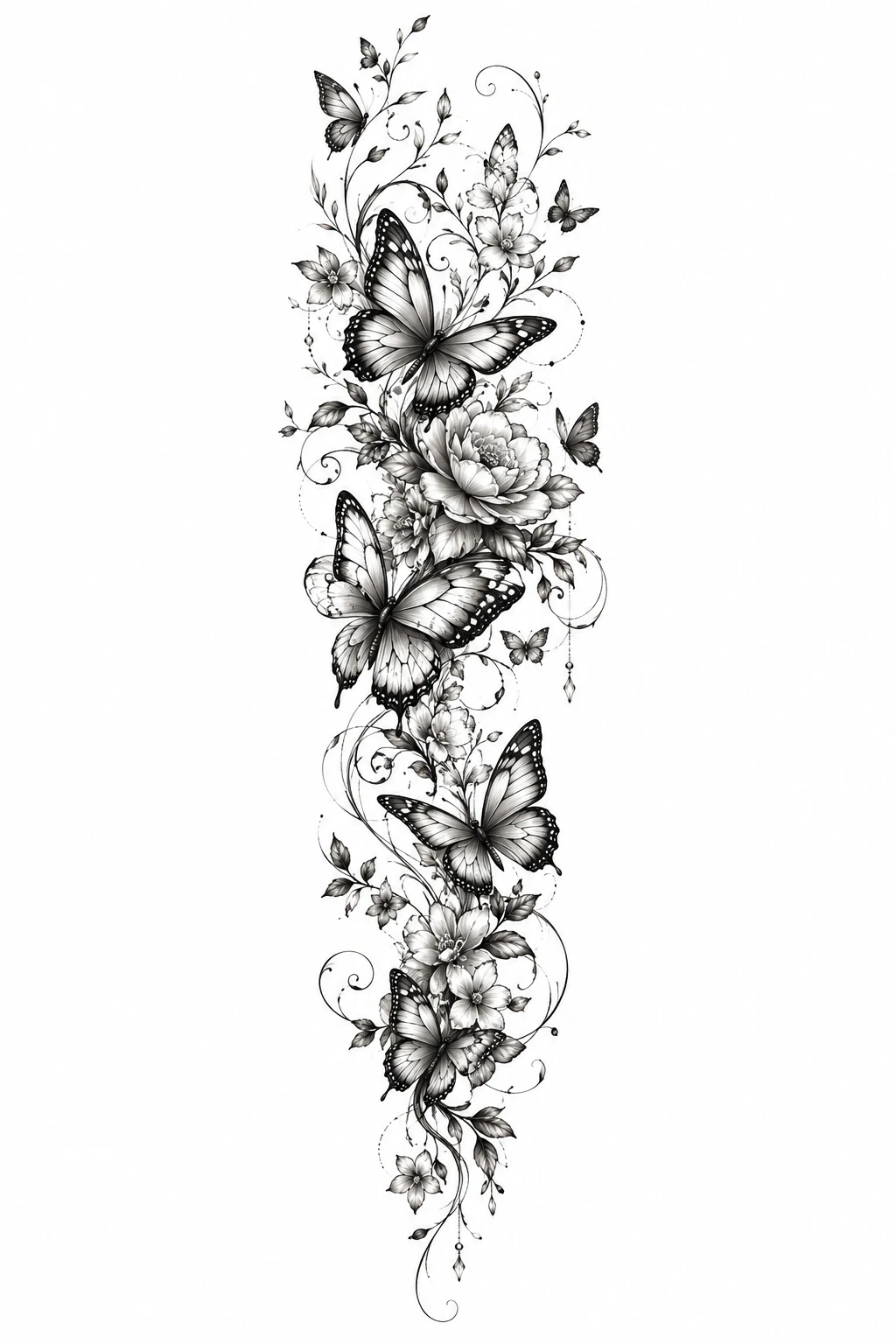 Butterfly Tattoo Leg Sleeve — butterfly tattoo leg style outfit