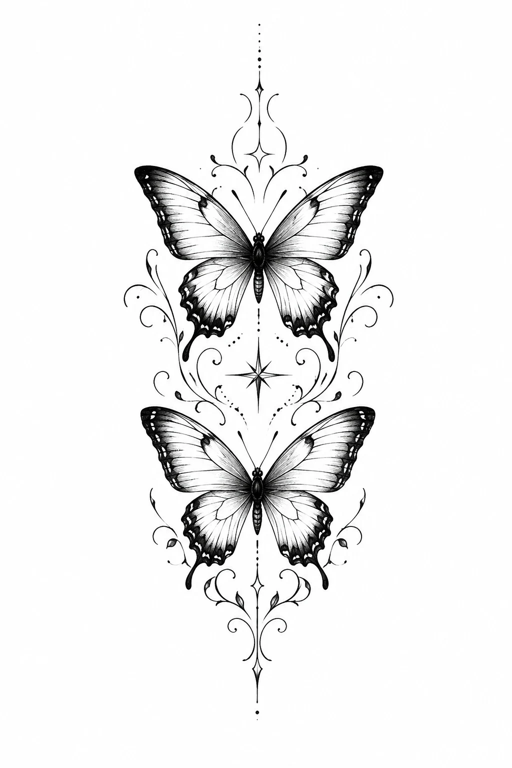 Matching Butterfly Pair — butterfly tattoo neck style outfit