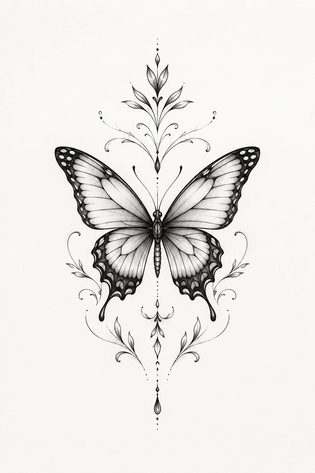 Butterfly Tattoo on Back of Neck — butterfly tattoo neck style outfit