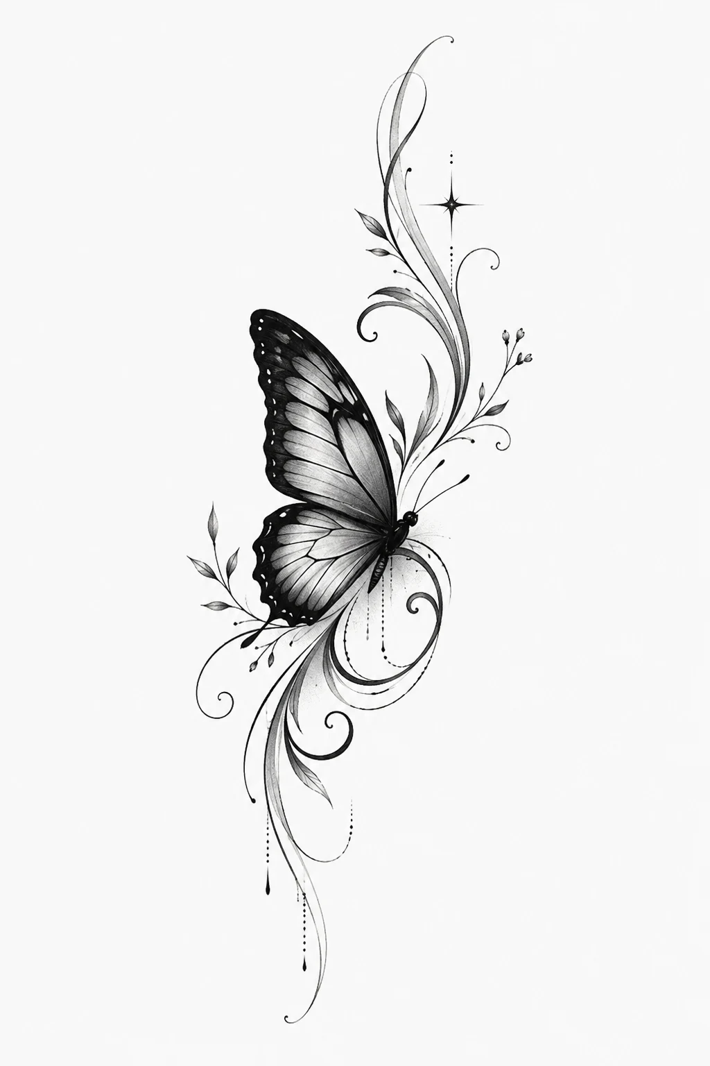 Butterfly Tattoo Side Neck — butterfly tattoo neck style outfit