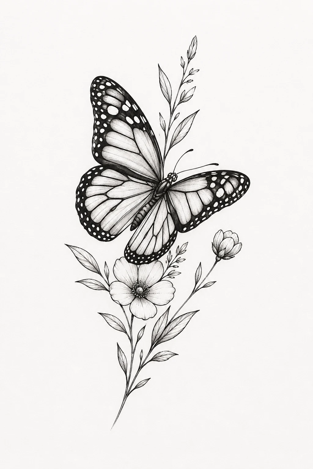 Fine-Line Monarch — butterfly tattoo on arm style outfit