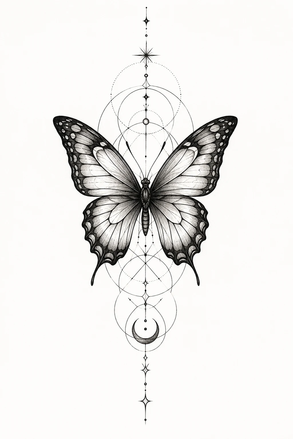 Tattoo Butterfly Arm With Geometric Details — butterfly tattoo on arm style outfit