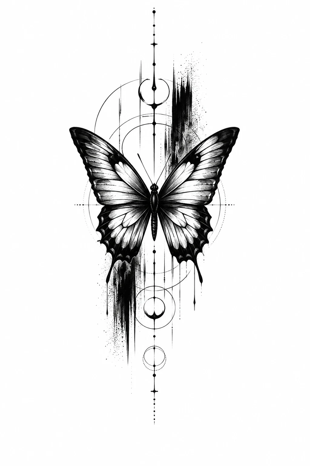 Butterfly Tattoo on Arm for Men: Bold Blackwork — butterfly tattoo on arm style outfit