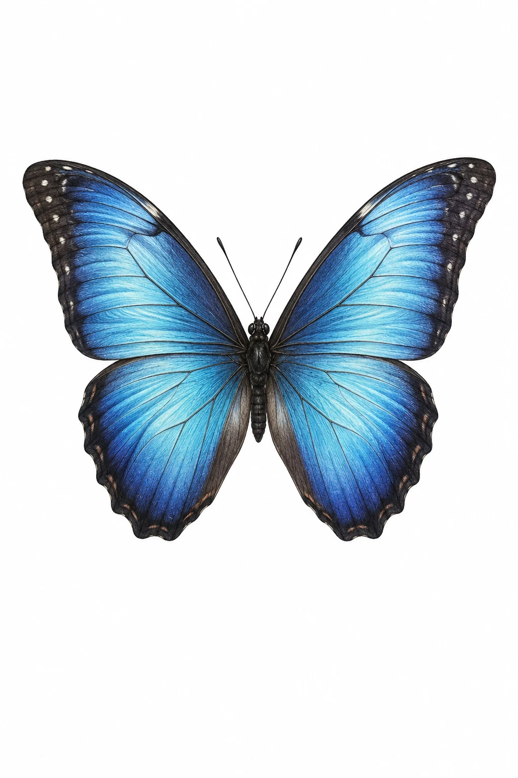 Realistic Blue Morpho — butterfly tattoo on arm style outfit