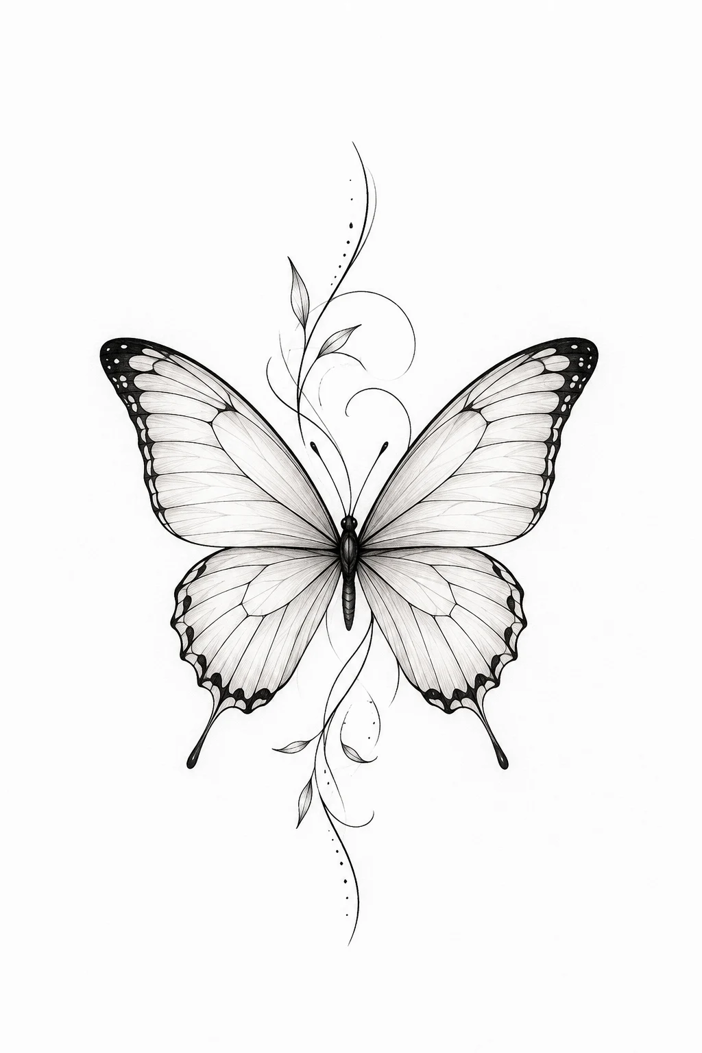 Fine-Line Butterfly — Delicate and Modern — butterfly tattoo on hand style outfit