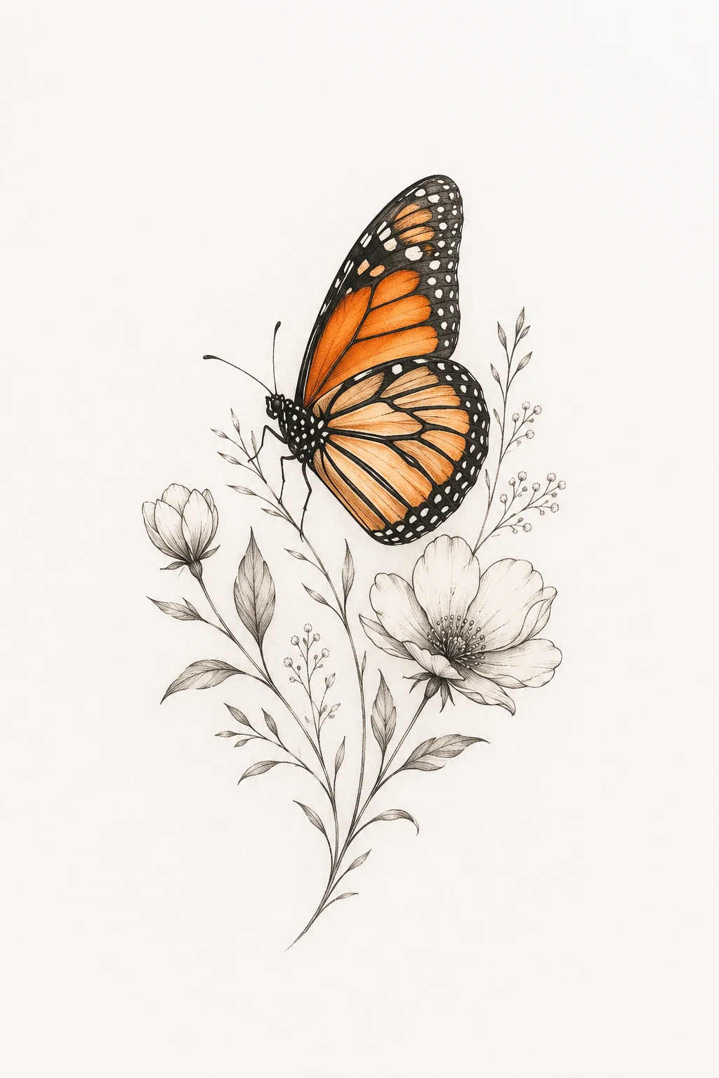 Fine-Line Monarch on the Shoulder — butterfly tattoo on shoulder style outfit