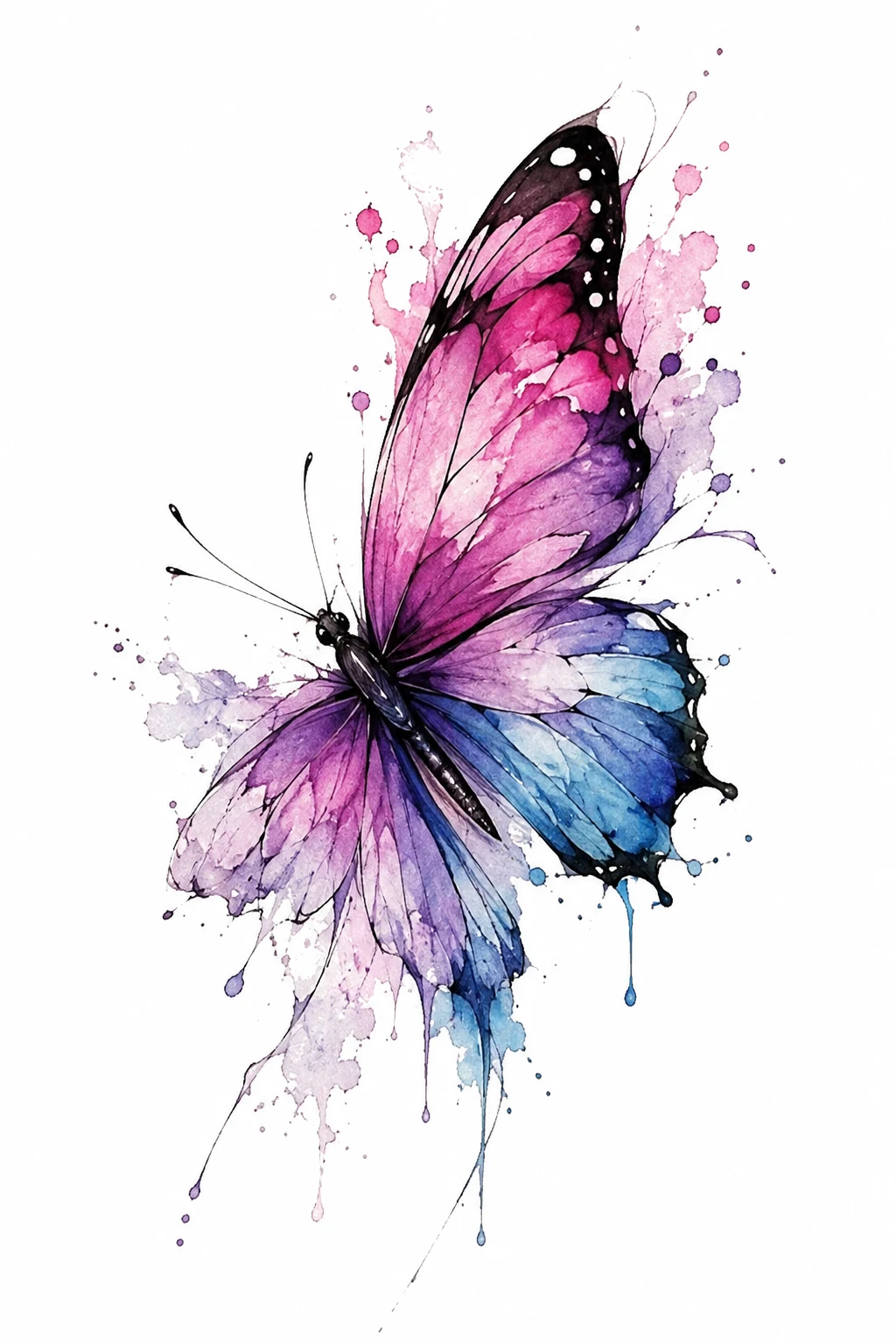 Watercolor Butterfly — butterfly tattoo on shoulder style outfit