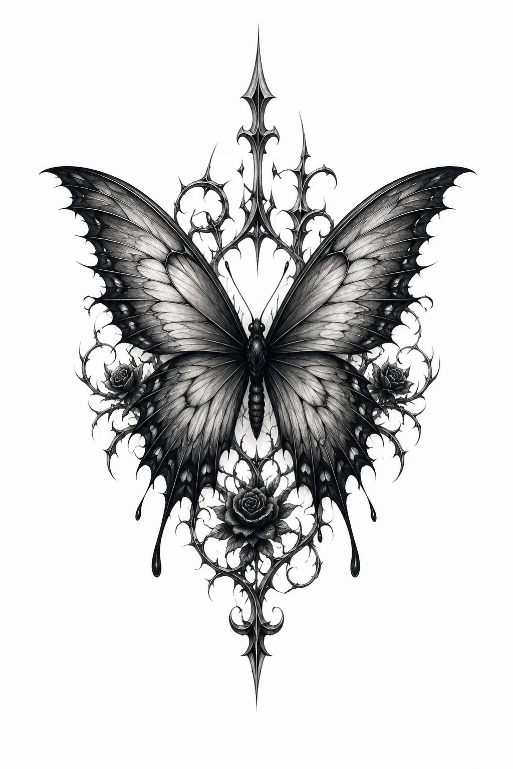 Gothic Black Butterfly — butterfly tattoo on shoulder style outfit