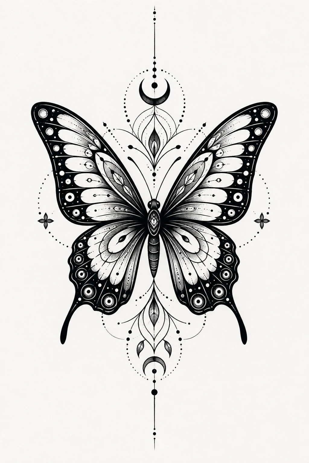 Blackwork Butterfly Tattoo — butterfly tattoo style outfit