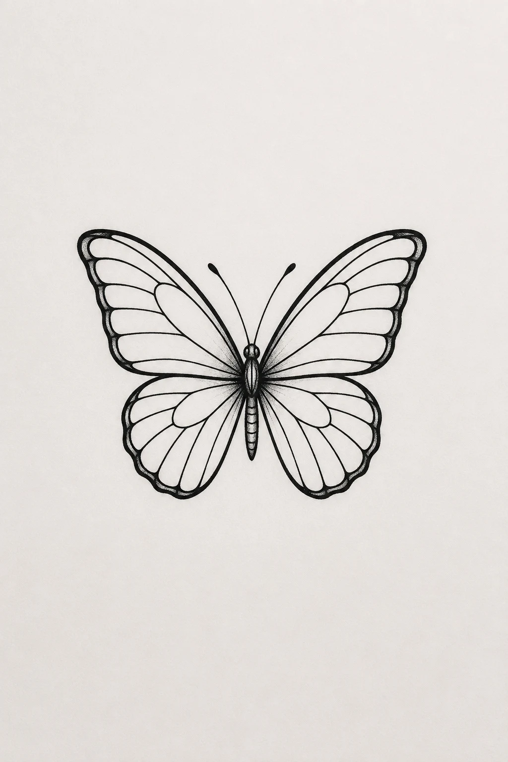 Classic Butterfly Tattoo Simple Outline — butterfly tattoo simple style outfit