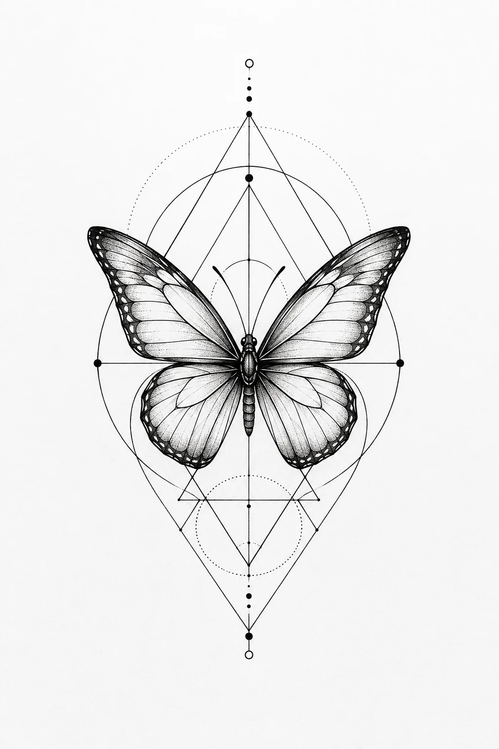 Geometric Butterfly — butterfly tattoo simple style outfit